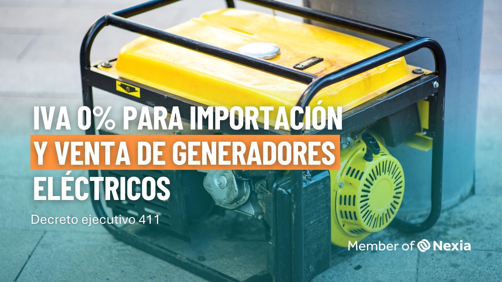 IVA 0% importación y venta de generadores eléctricos